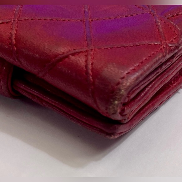 🌟Vintage Chanel Red Compact Wallet - Picture 9 of 13